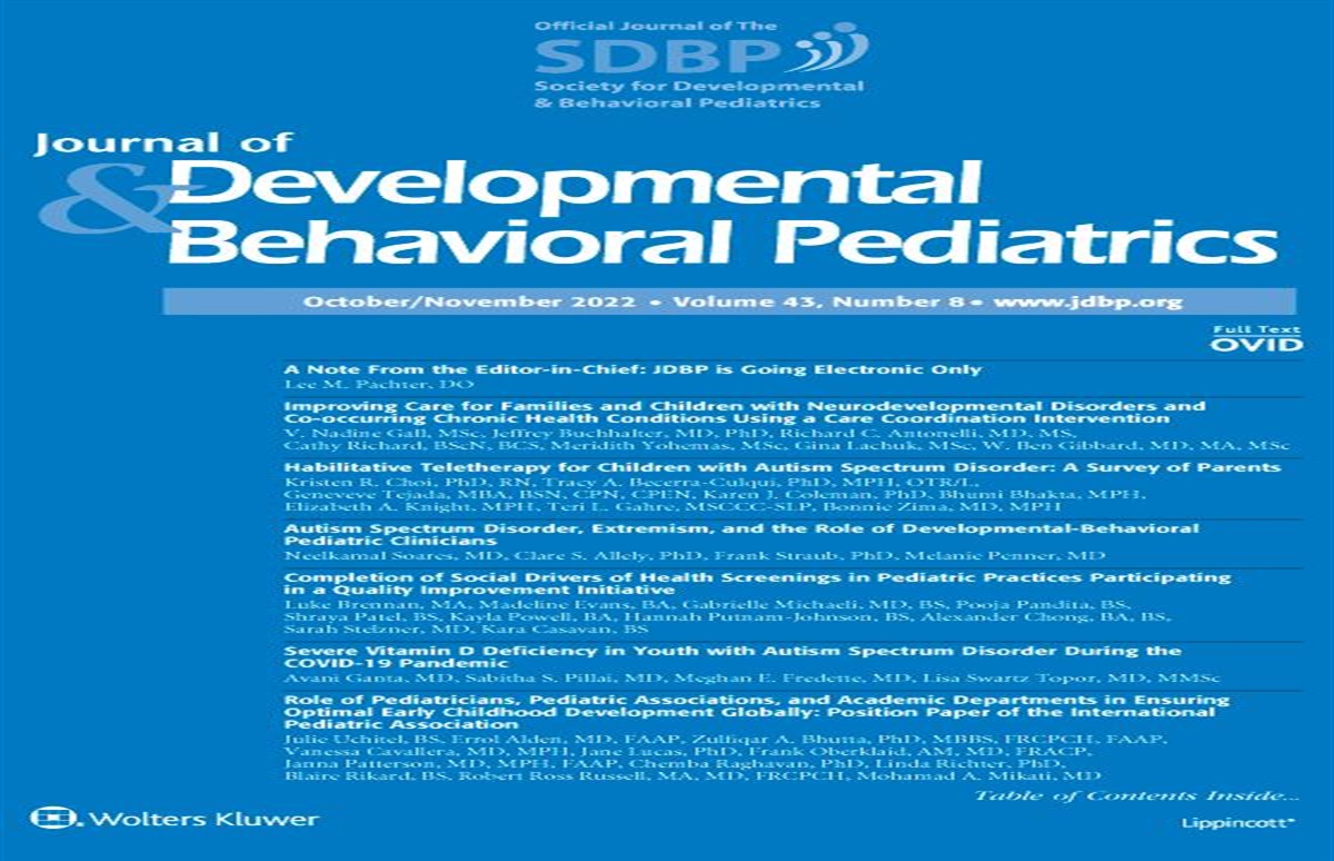 A Note From the Editor-in-Chief: JDBP is Going Electronic Only