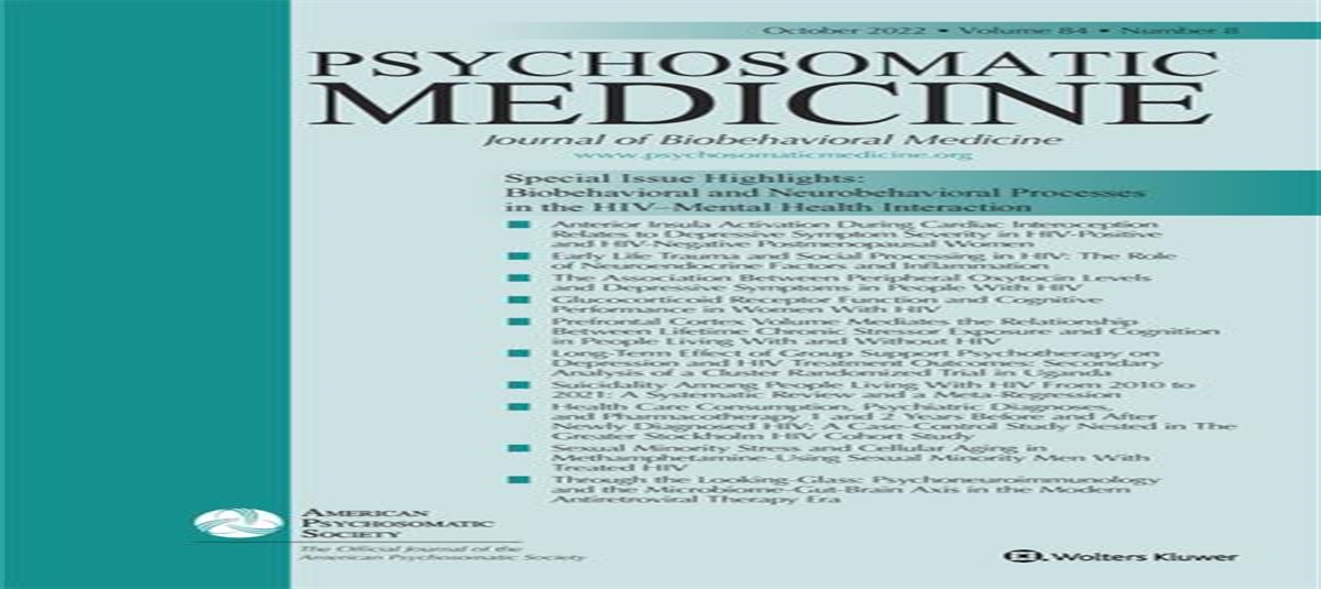 Article Summaries for October 2022 Psychosomatic Medicine, Volume 84, Issue 8