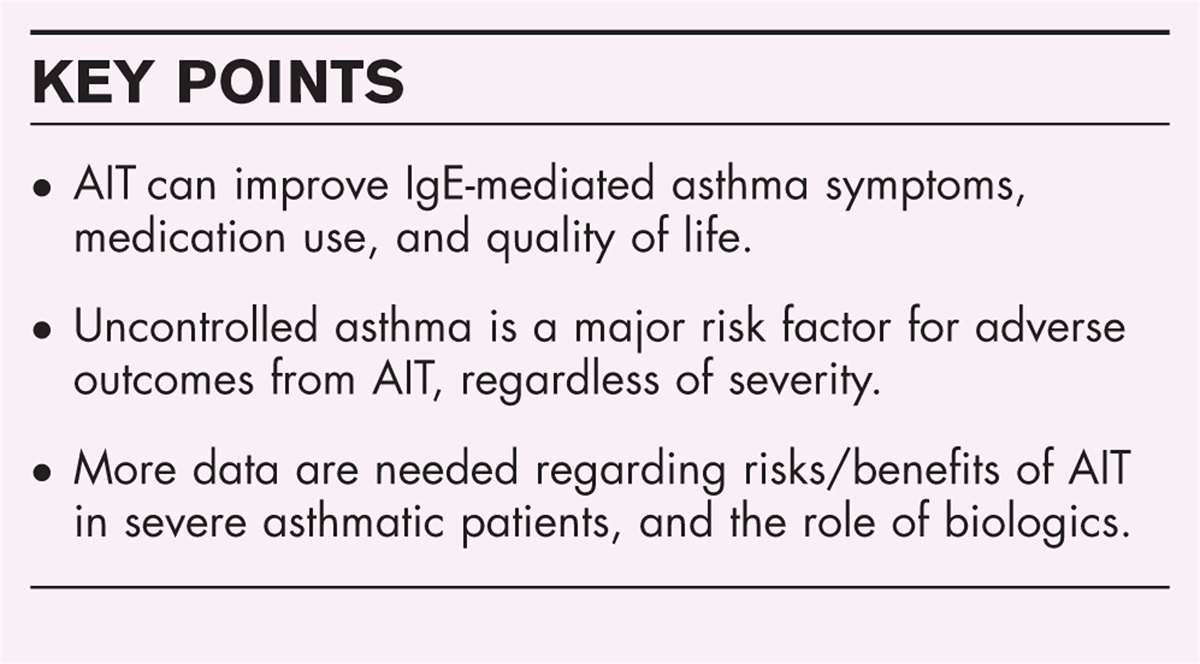 Is immunotherapy safe for treatment of severe asthma