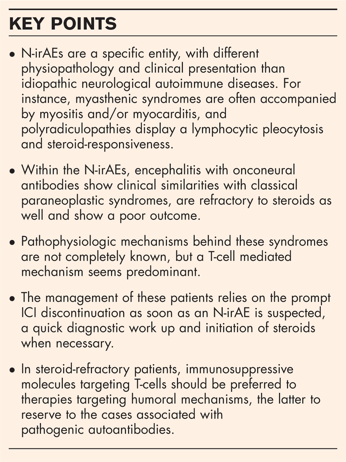 Neurological adverse events of immune checkpoint blockade: from pathophysiology to treatment