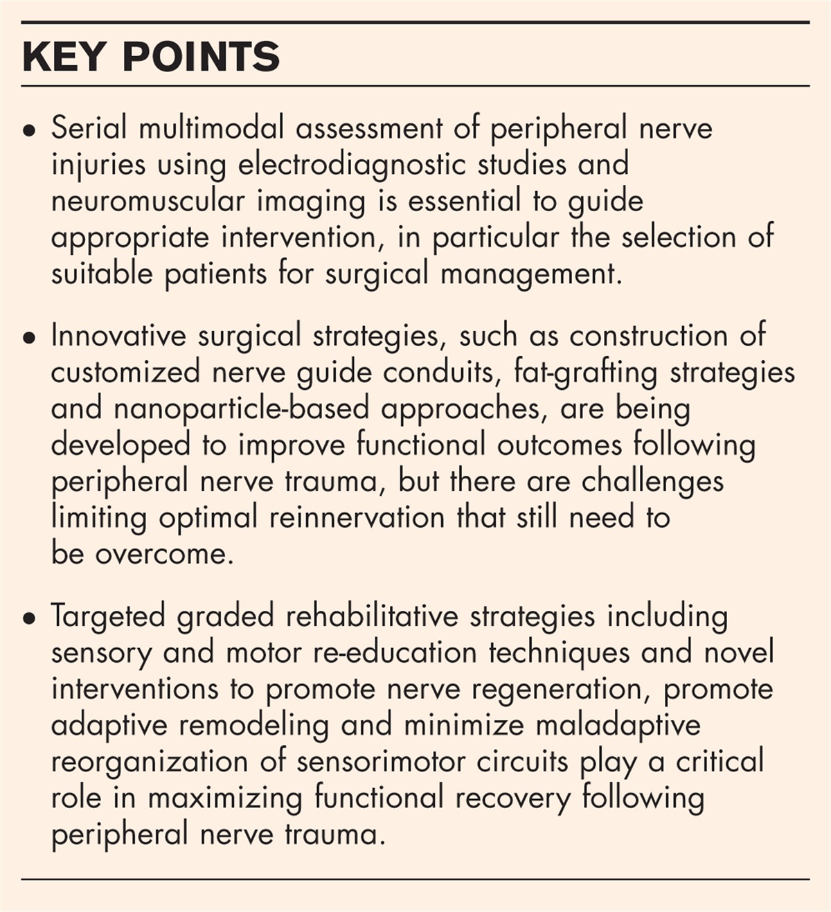 Traumatic peripheral nerve injuries: diagnosis and management