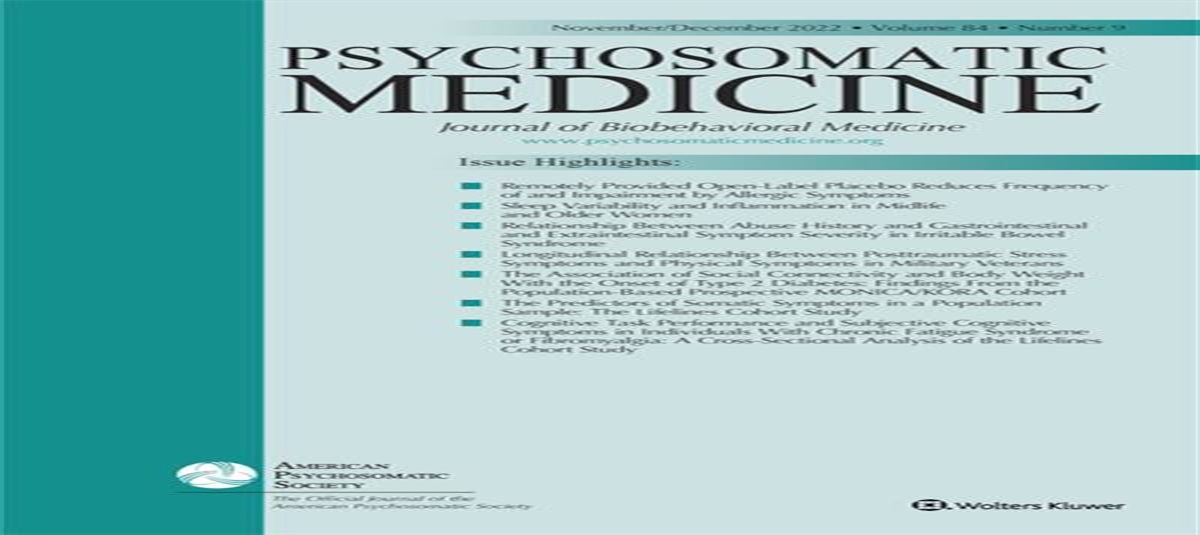 Article Summaries for November–December 2022 Psychosomatic Medicine, Volume 84, Issue 9