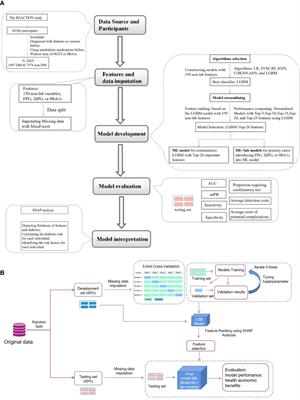 Development and validation of a machine learning-augmented algorithm for diabetes screening in community and primary care settings: A population-based study