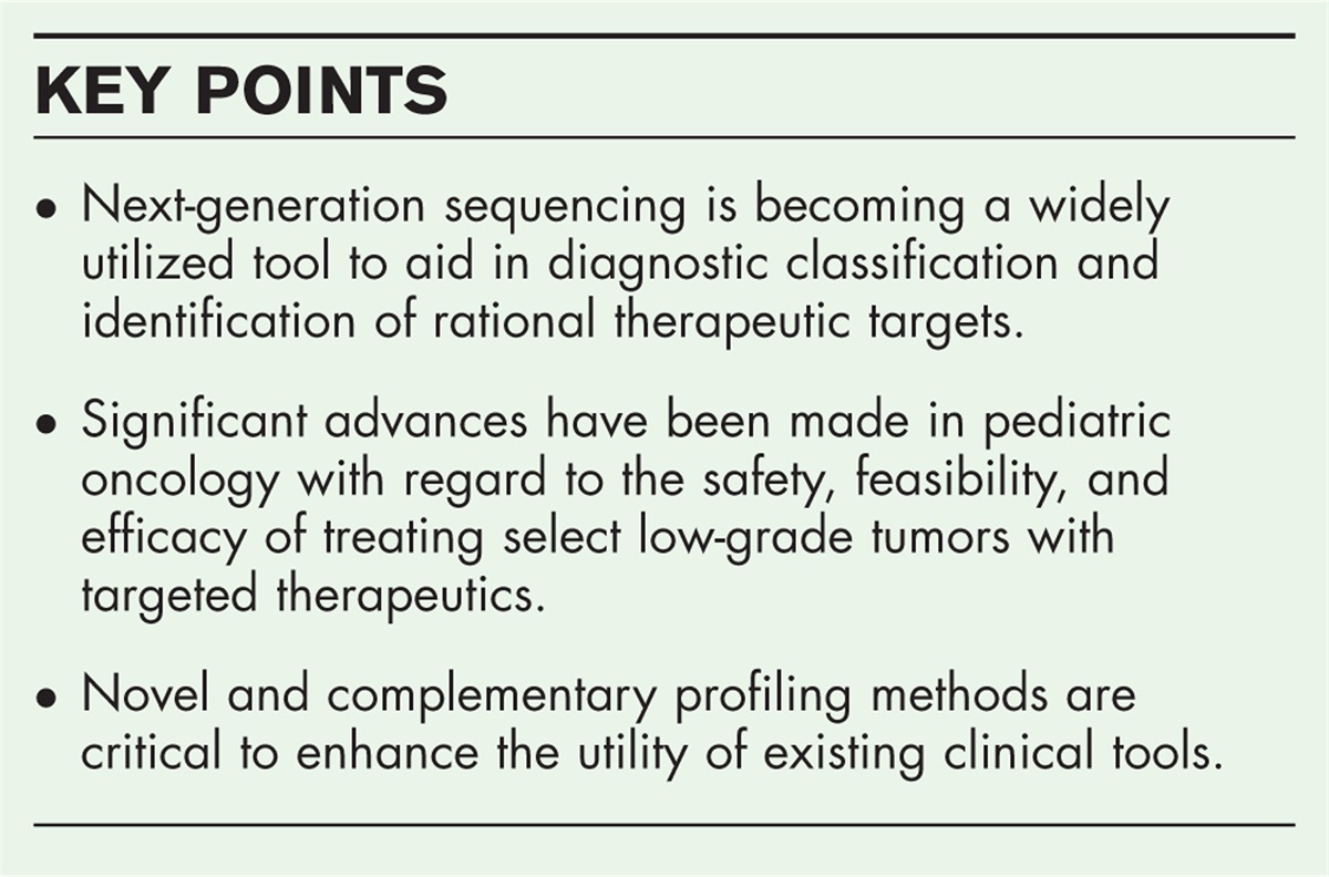 Progress in precision therapy in pediatric oncology