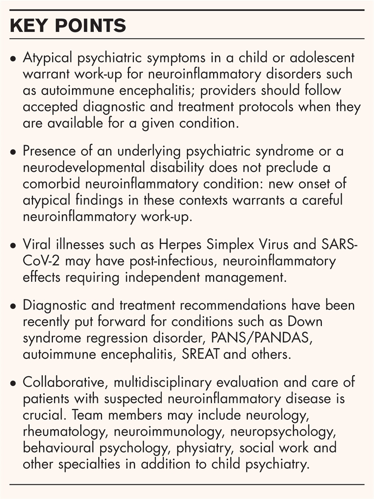 Neuroinflammatory syndromes in children