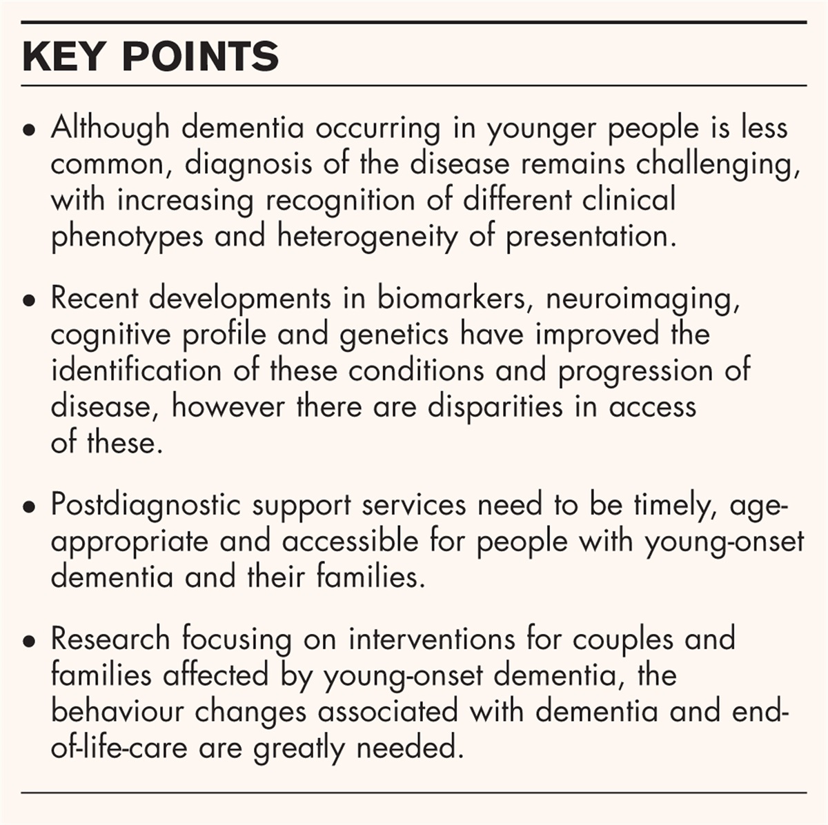 Recent research advances in young-onset dementia
