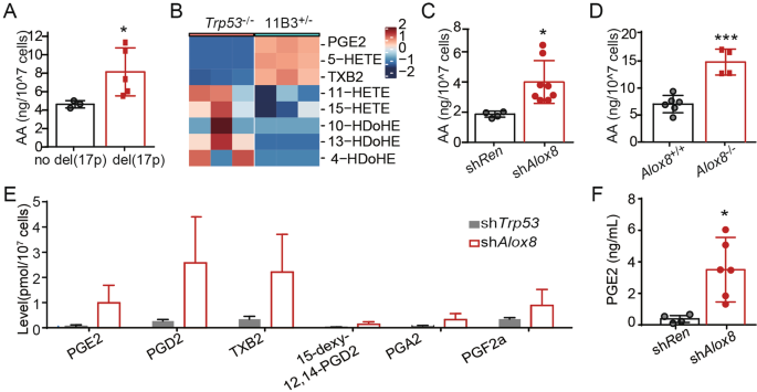 COX-2/PGE2 upregulation contributes to the chromosome 17p-deleted lymphoma