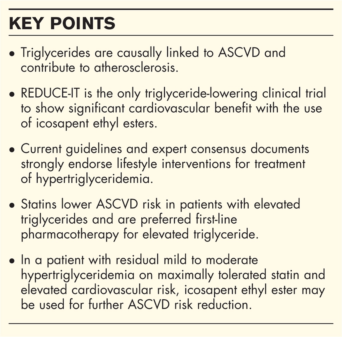 What is really new in triglyceride guidelines?