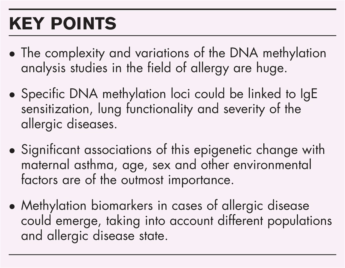The complexity in DNA methylation analysis of allergic diseases