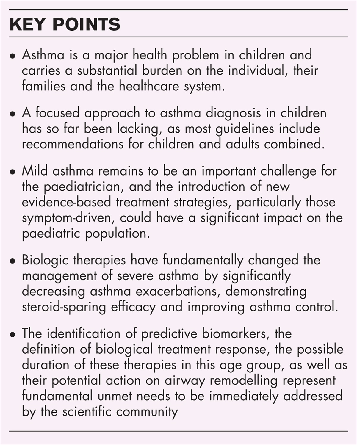 Applying the new guidelines to asthma management in children