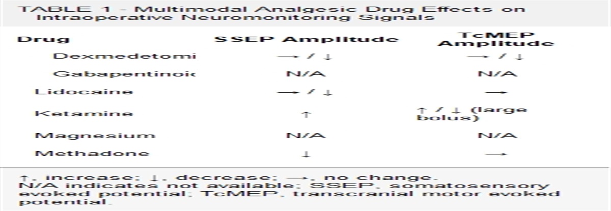 Multimodal Analgesia and Intraoperative Neuromonitoring