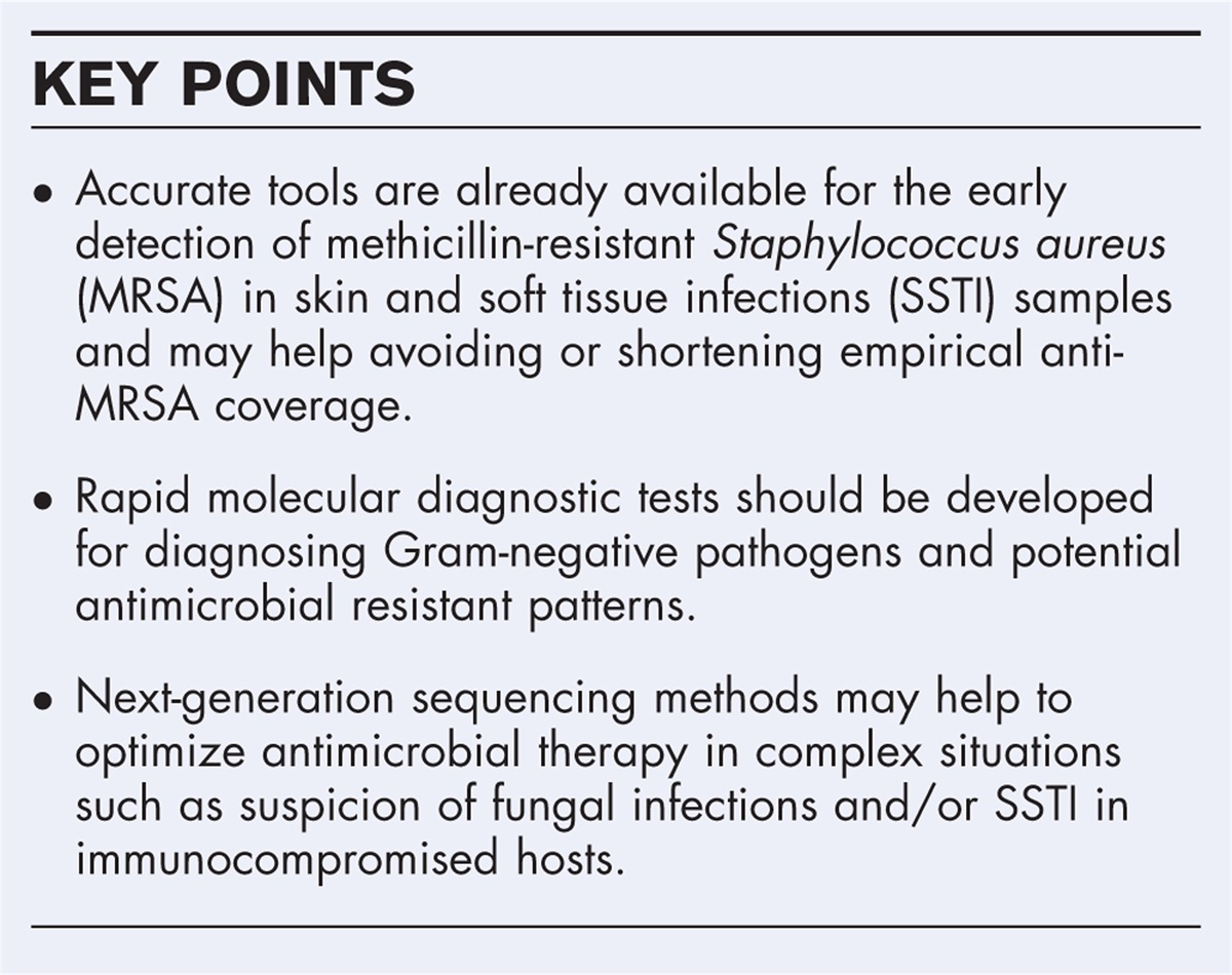 Rapid diagnostics for skin and soft tissue infections: the current landscape and future potential