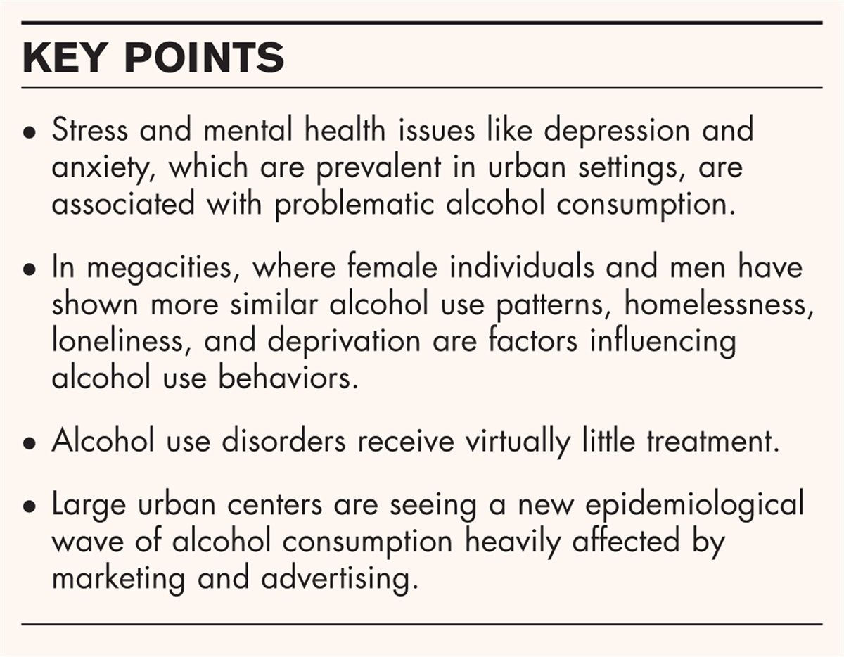 Urbanicity and alcohol use epidemiology in the 21st century