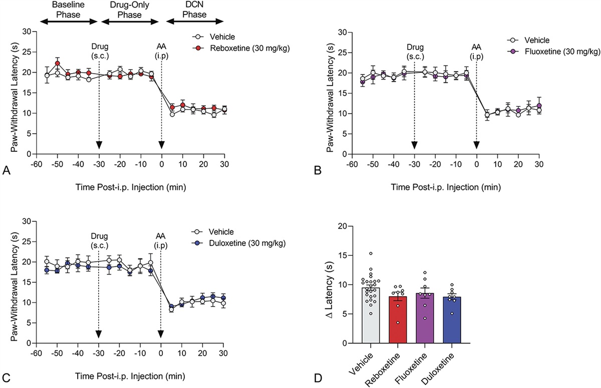 Monoaminergic mediation of hyperalgesic and analgesic descending control of nociception in mice