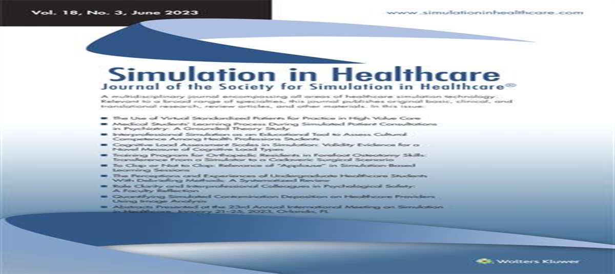 Abstracts Presented at the 23rd Annual International Meeting on Simulation in Healthcare, January 21–25, 2023, Orlando, FL