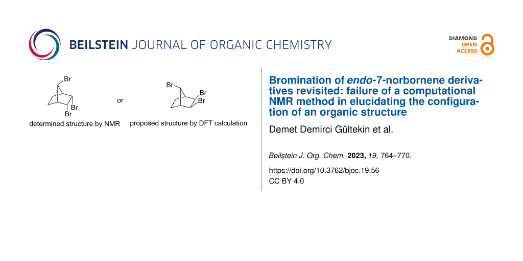 Bromination of endo-7-norbornene derivatives revisited: failure of a computational NMR method in elucidating the configuration of an organic structure