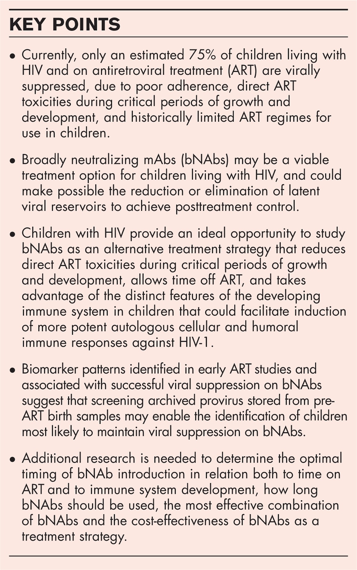 Antibody interventions in HIV: broadly neutralizing mAbs in children