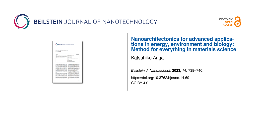 Nanoarchitectonics for advanced applications in energy, environment and biology: Method for everything in materials science
