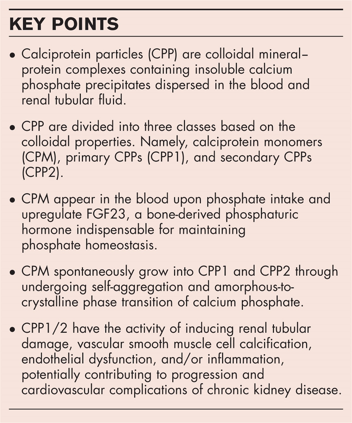 Calcium phosphate microcrystallopathy as a paradigm of chronic kidney disease progression