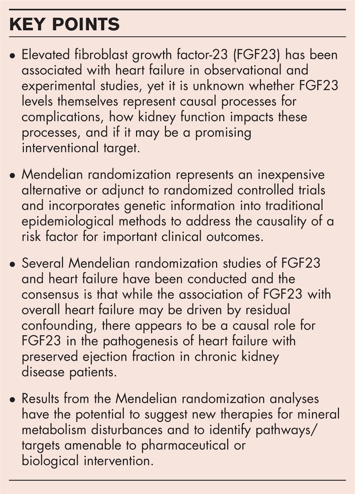 Mendelian randomization and the association of fibroblast growth factor-23 with heart failure with preserved ejection fraction