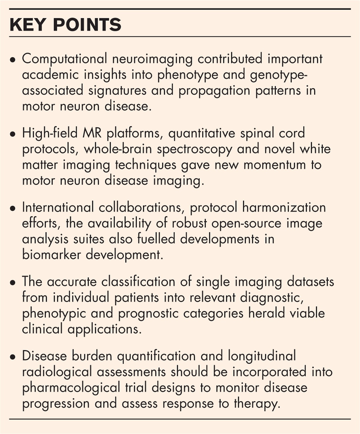 Promises and pitfalls of imaging-based biomarkers in motor neuron diseases