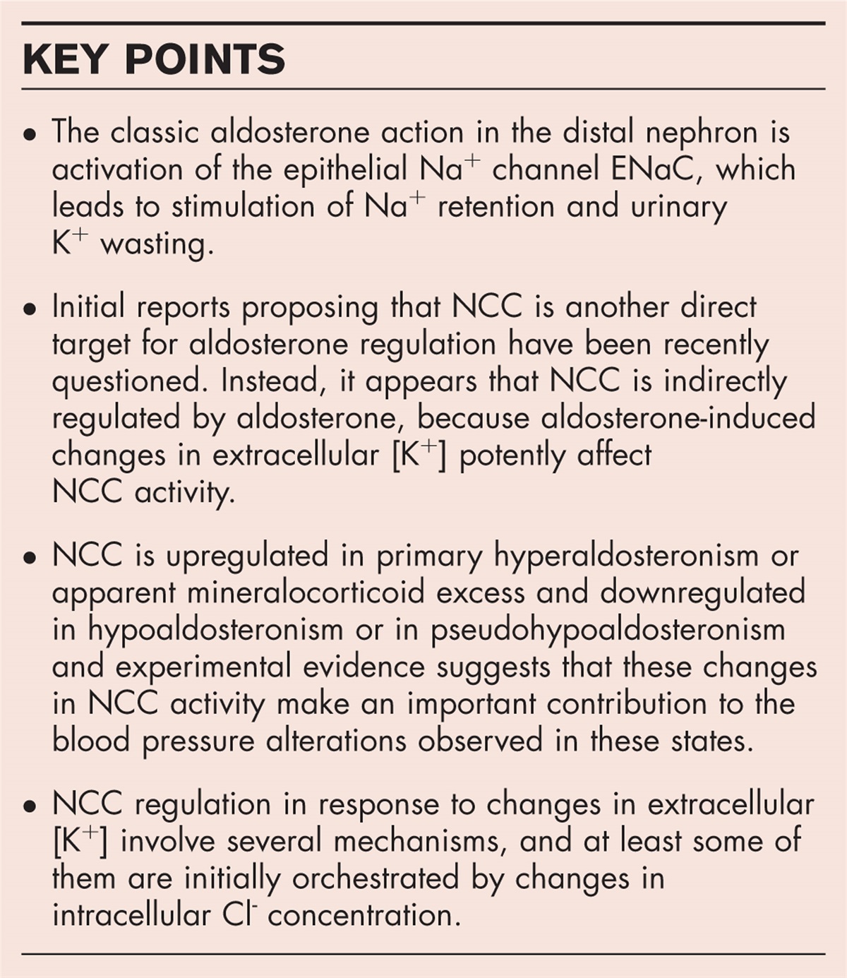 Role of NCC in the pathophysiology of hypertension in primary aldosteronism