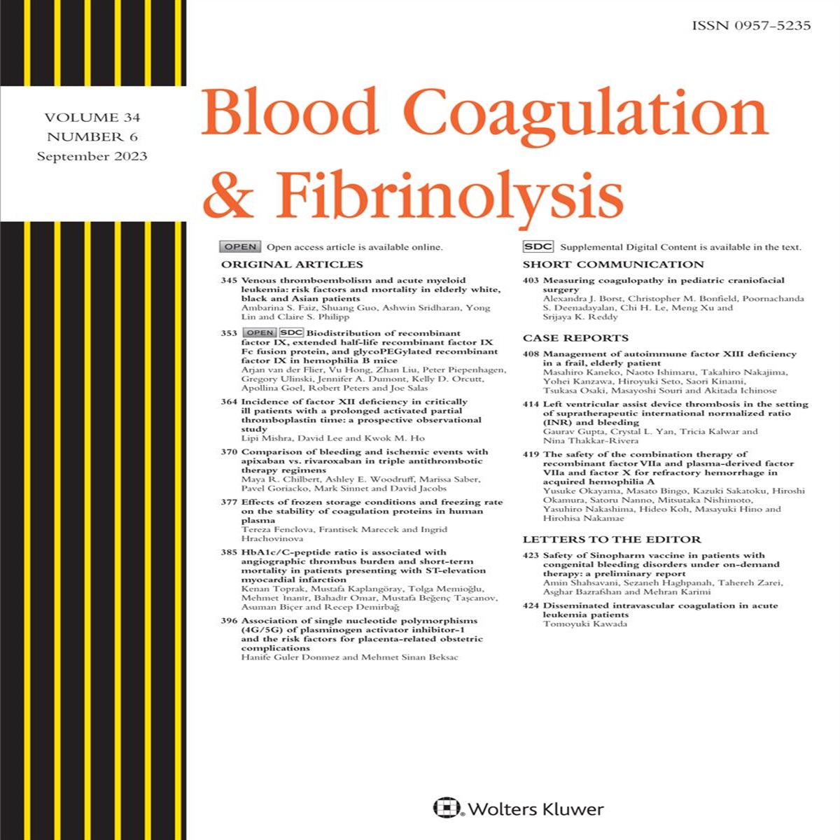 Disseminated intravascular coagulation in acute leukemia patients