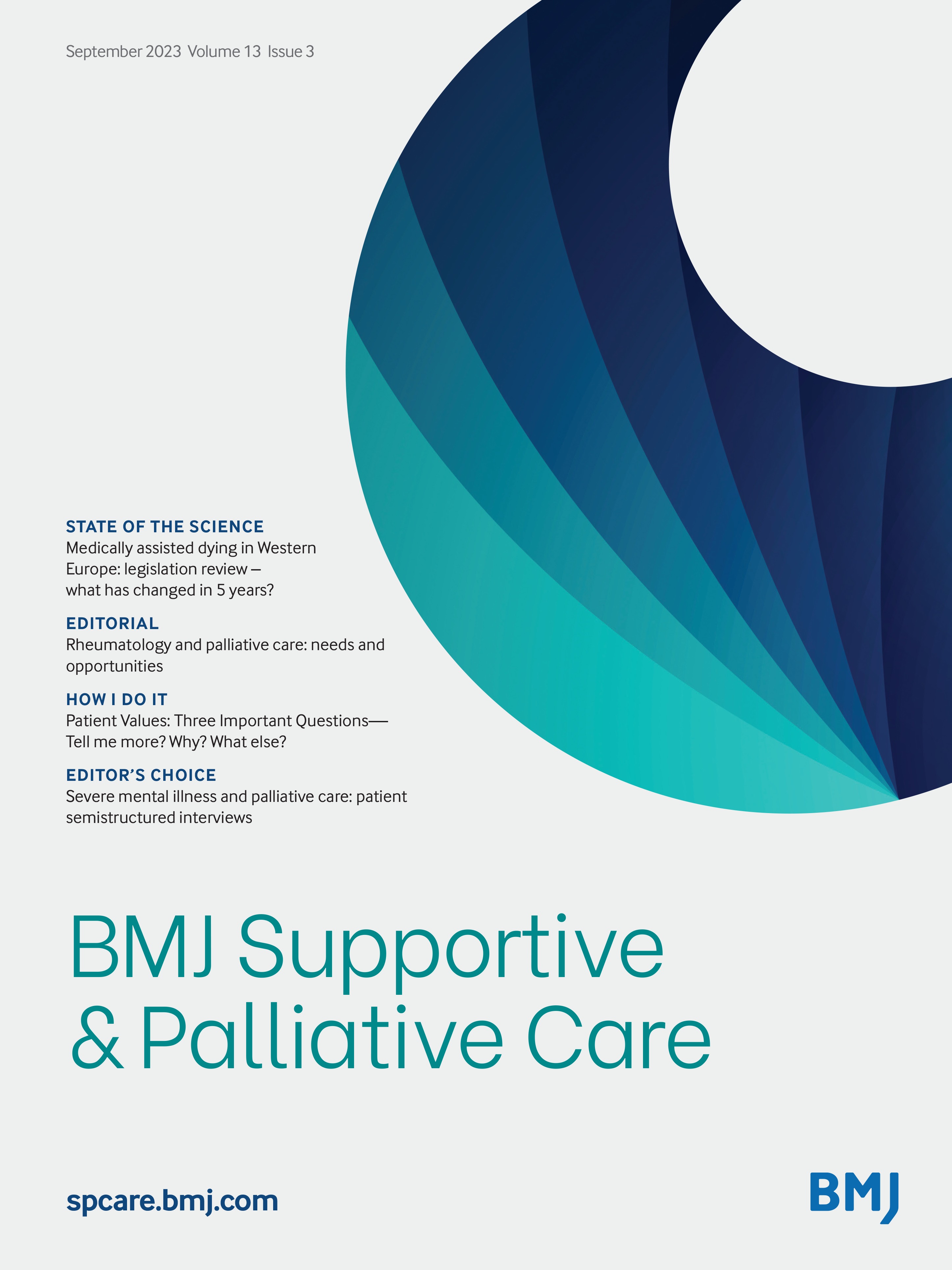Severe mental illness and palliative care: patient semistructured interviews