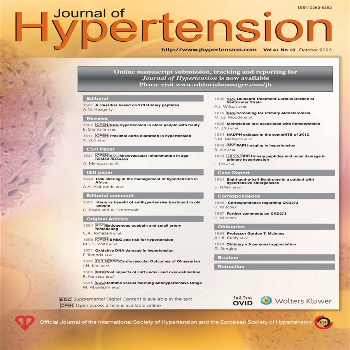 Further comments on ‘A classifier based on 273 urinary peptides predicts early renal damage in primary hypertension’