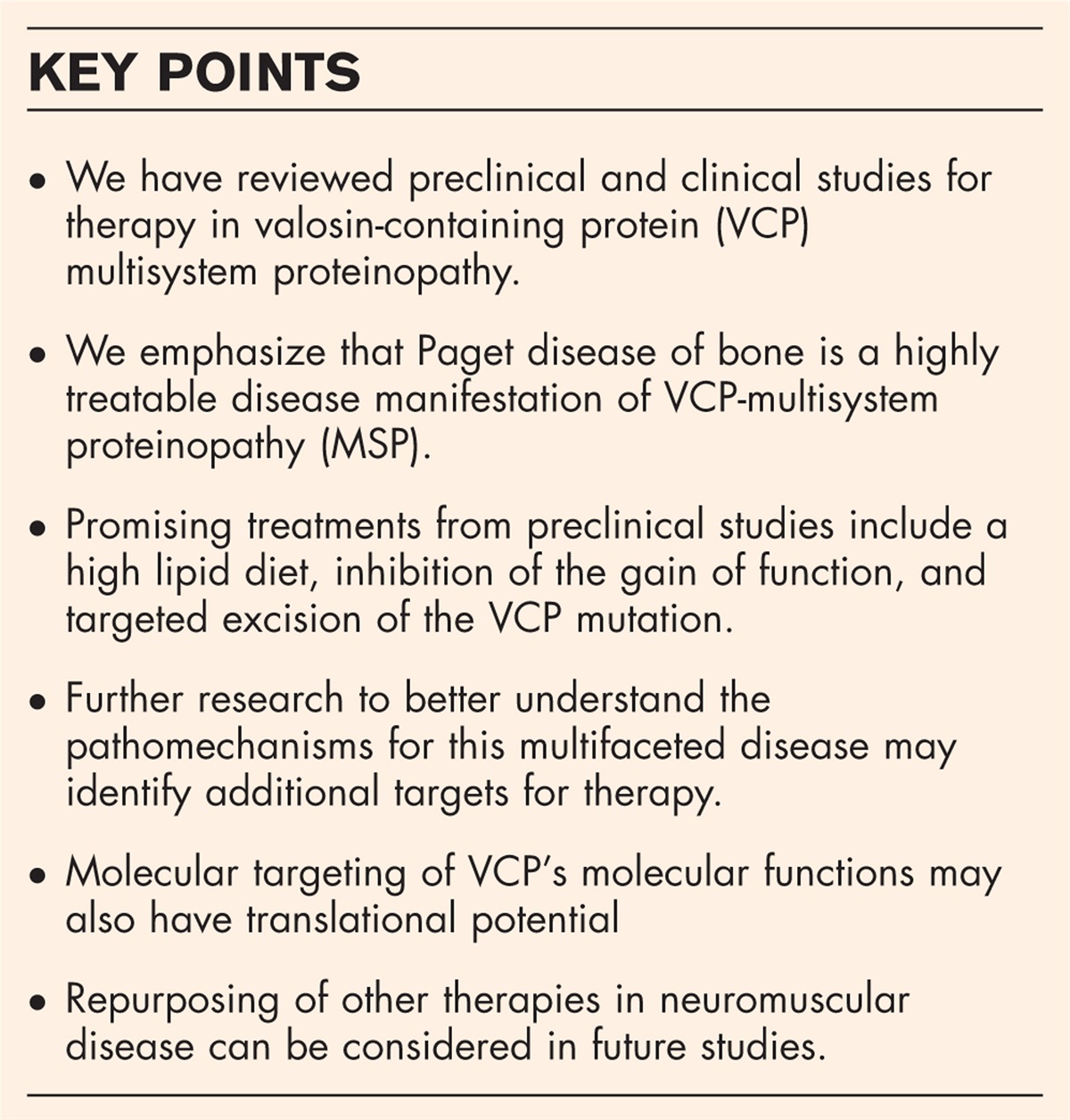 Therapeutic developments for valosin-containing protein mediated multisystem proteinopathy