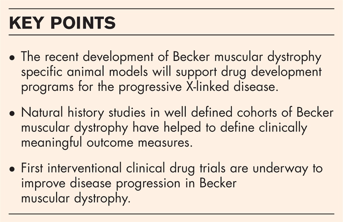 An update on Becker muscular dystrophy