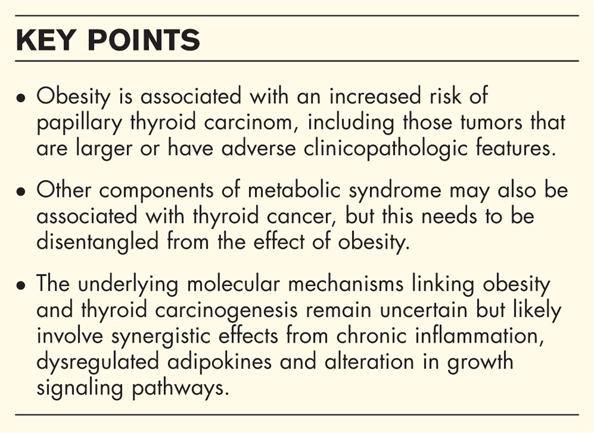 Obesity and thyroid cancer risk