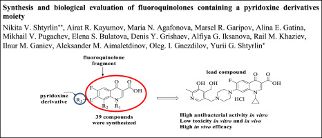 Synthesis and biological evaluation of fluoroquinolones containing a pyridoxine derivatives moiety