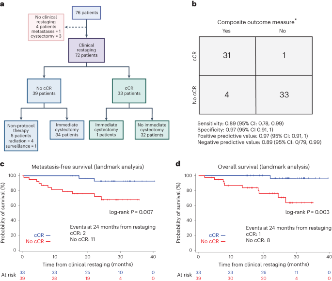 Gemcitabine and cisplatin plus nivolumab as organ-sparing treatment for muscle-invasive bladder cancer: a phase 2 trial