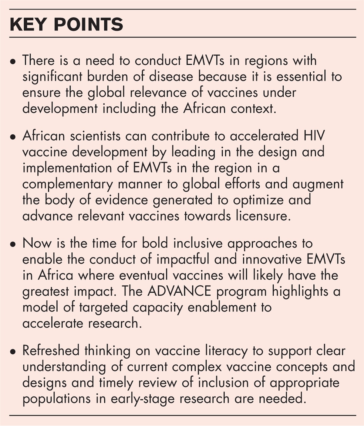 Accelerating HIV vaccine development through meaningful engagement of local scientists and communities