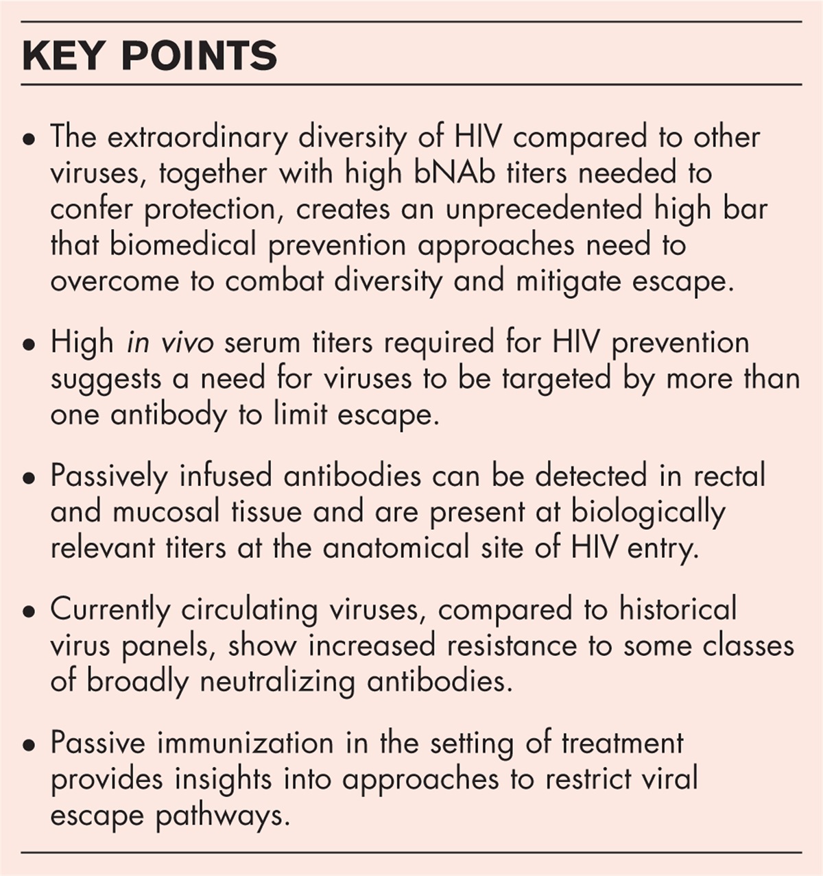 Anticipating HIV viral escape – resistance to active and passive immunization
