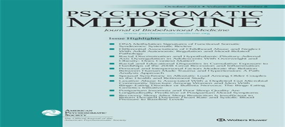 Article Summaries for October 2023 Psychosomatic Medicine, Volume 85, Issue 8