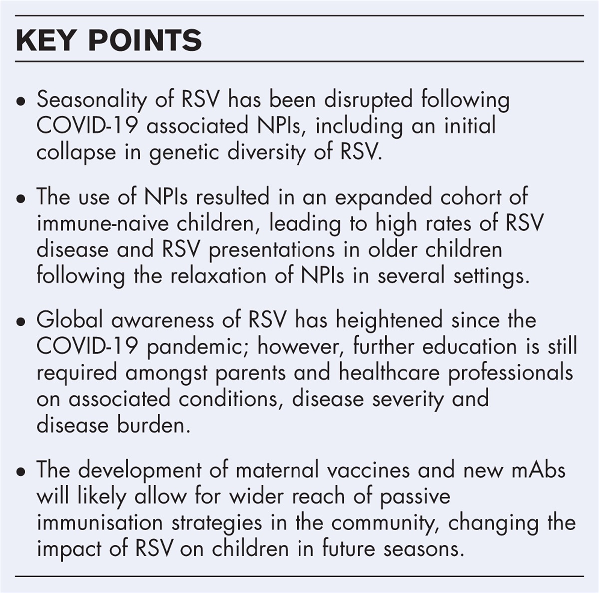 Respiratory syncytial virus in children: epidemiology and clinical impact post-COVID-19