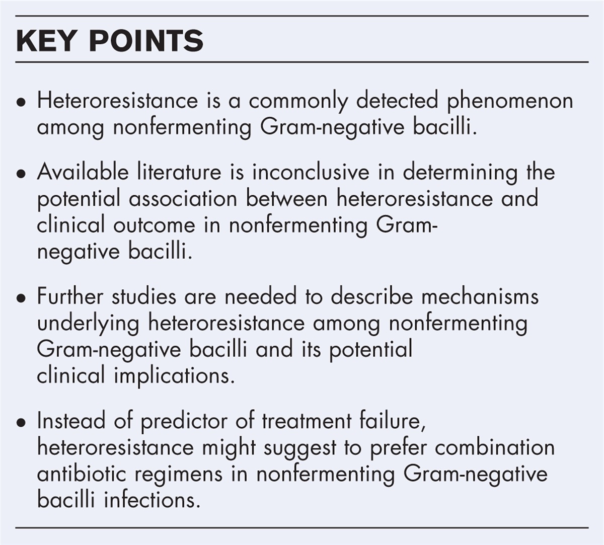 What is the clinical significance of ‘heteroresistance’ in nonfermenting Gram-negative strains?