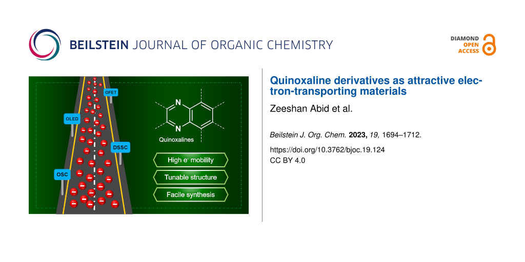 Quinoxaline derivatives as attractive electron-transporting materials