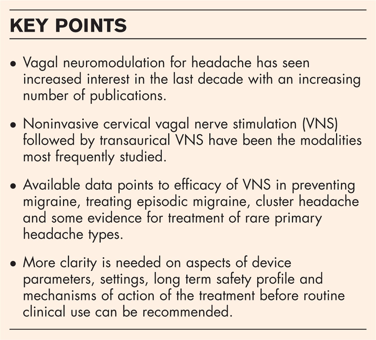 Vagal nerve stimulation for headache